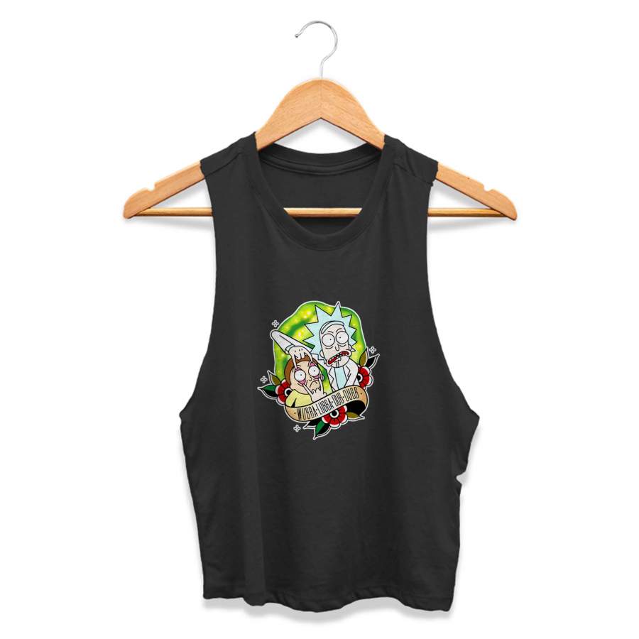 Rickmas Rick And Morty Inspired Christmas CPY Womans Crop Tanktop Tee