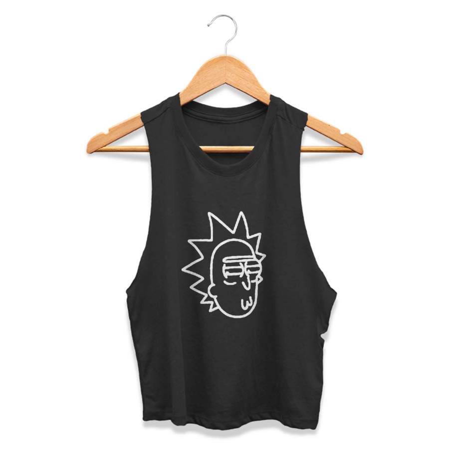 Rick Sanchez Rick And Morty Justin Roiland Mr Poopy Butthole Drunk Drool Pocket CPY Womans Crop Tanktop Tee