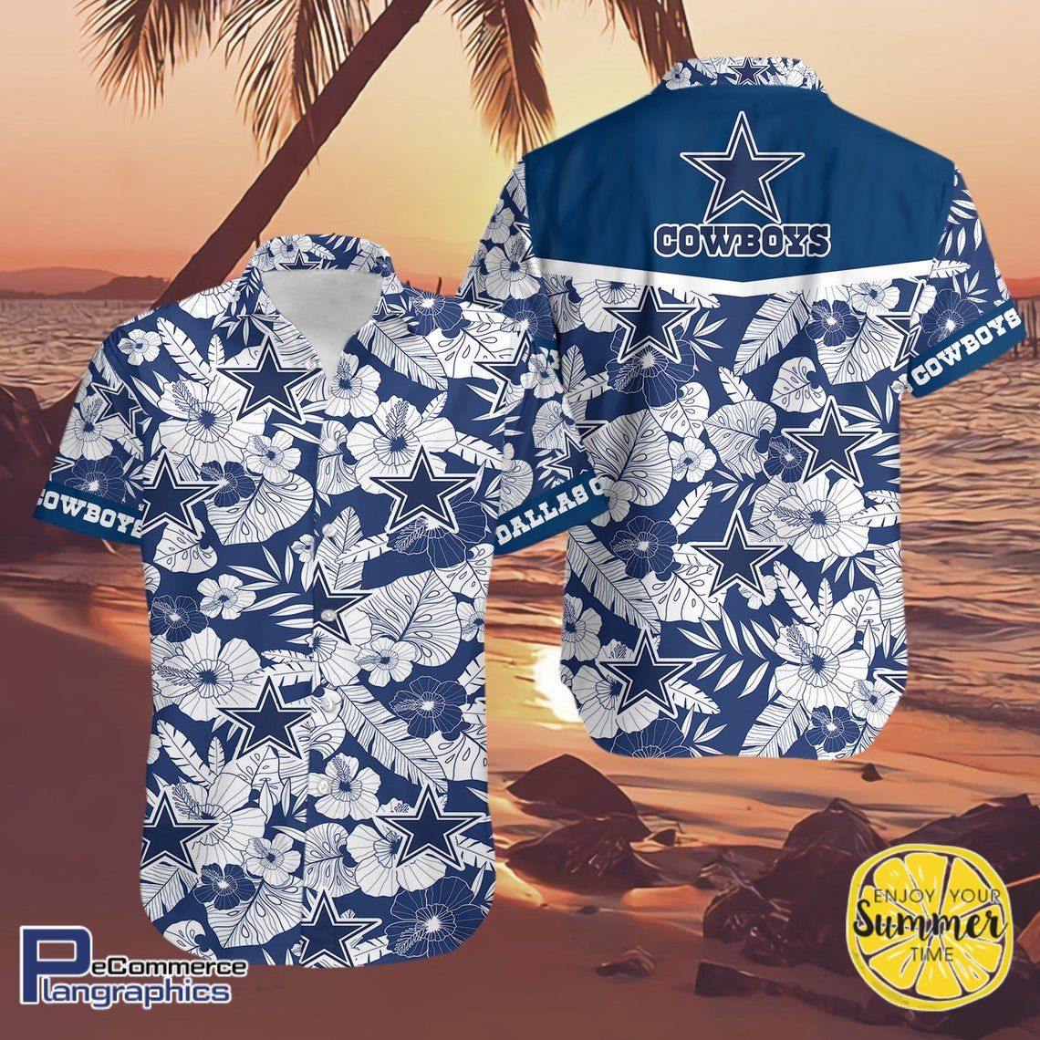 Dallas Cowboys Aloha Shirt Hawaiian Aloha Shirt Hawaiian Shorts Beach Short Shirt HW1005