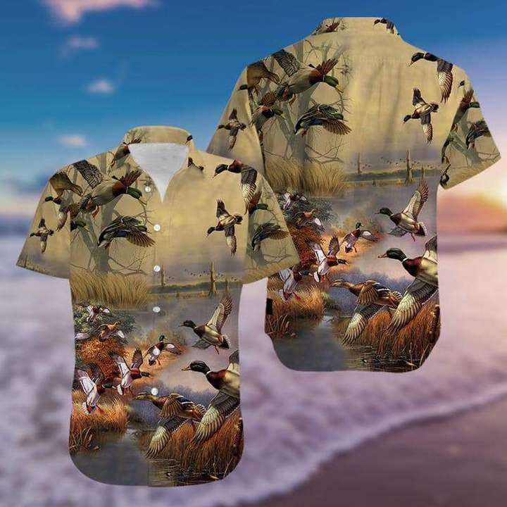 Duck Hunting Tropical Hawaiian Shirt 131