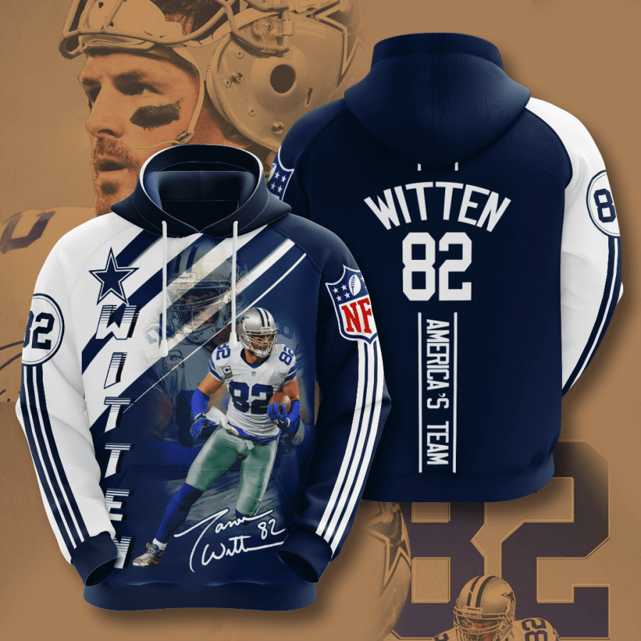 Dallas Cowboys Jason Witten 3D Pullover Hoodie, Bomber Jacket, Sweatshirt, T-Shirt