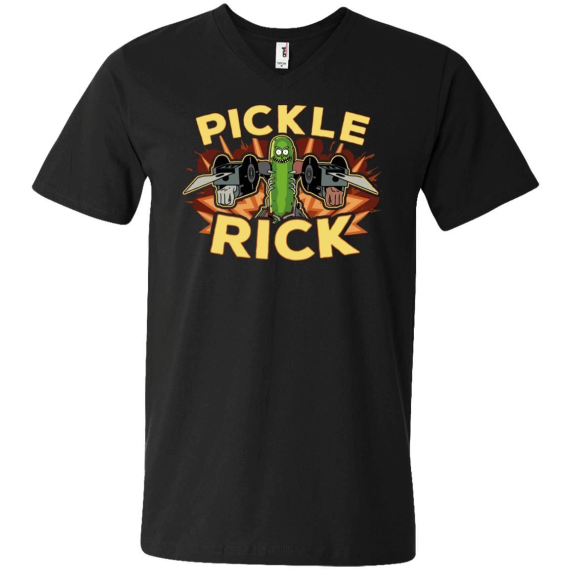 Rick And Morty Pickle Rick Men V-Neck T-Shirt