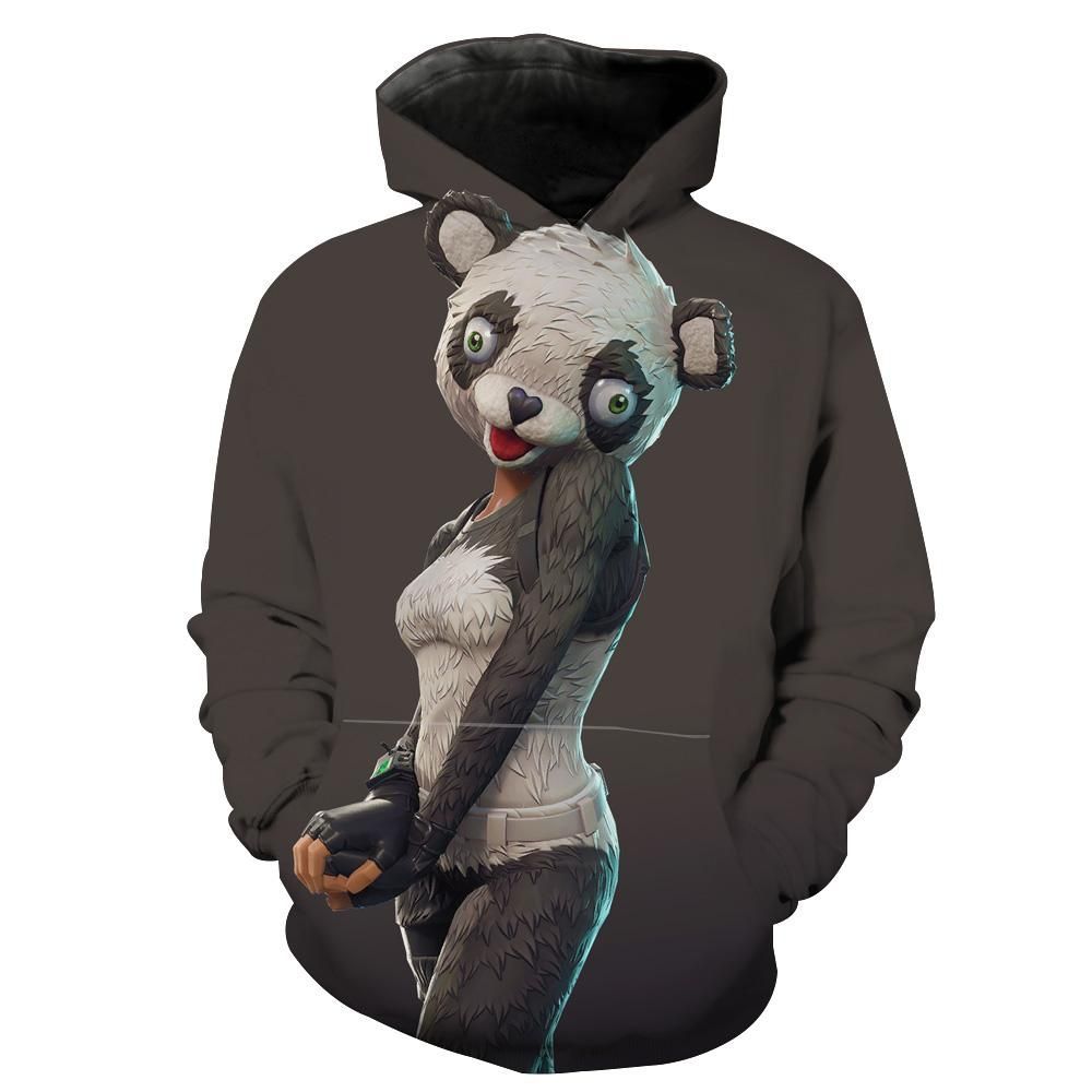 Fortnite Panda Skin Fortnite Battle Royale 3D Pullover Hoodie, Bomber Jacket, Sweatshirt, T-Shirt