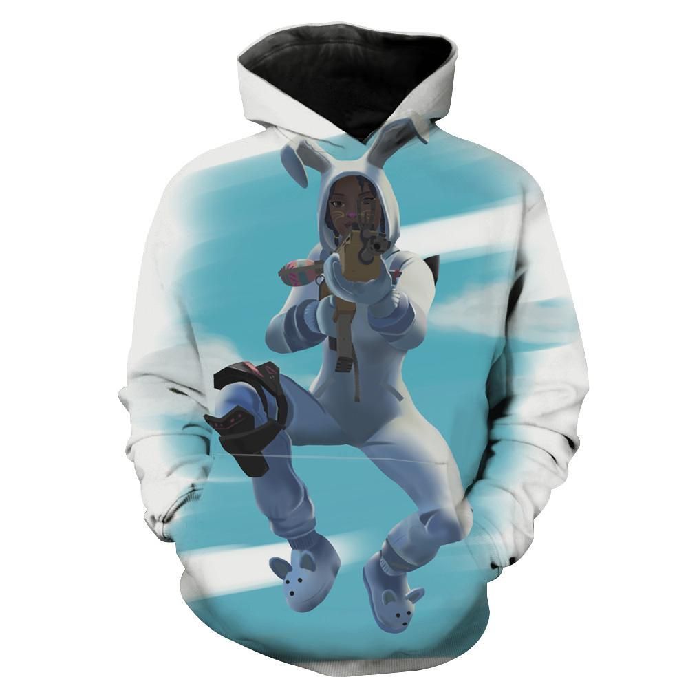 Fortnite Bunny Brawler Skin Fortnite 3D Pullover Hoodie, Bomber Jacket, Sweatshirt, T-Shirt