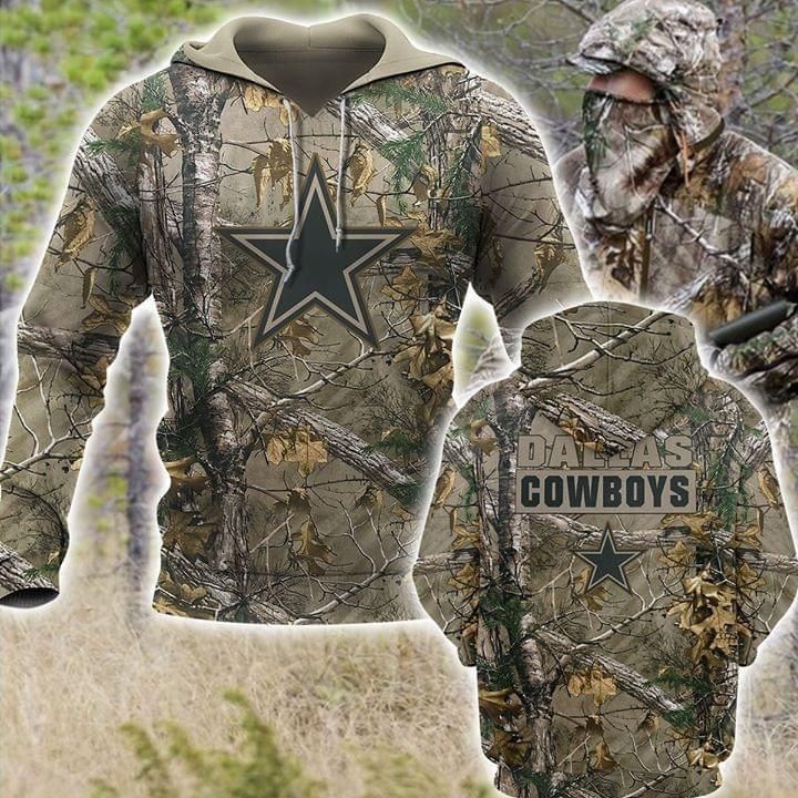 Dallas Cowboys Forest 55736 Unisex 3D Zip up Hoodie Jacket T-shirt