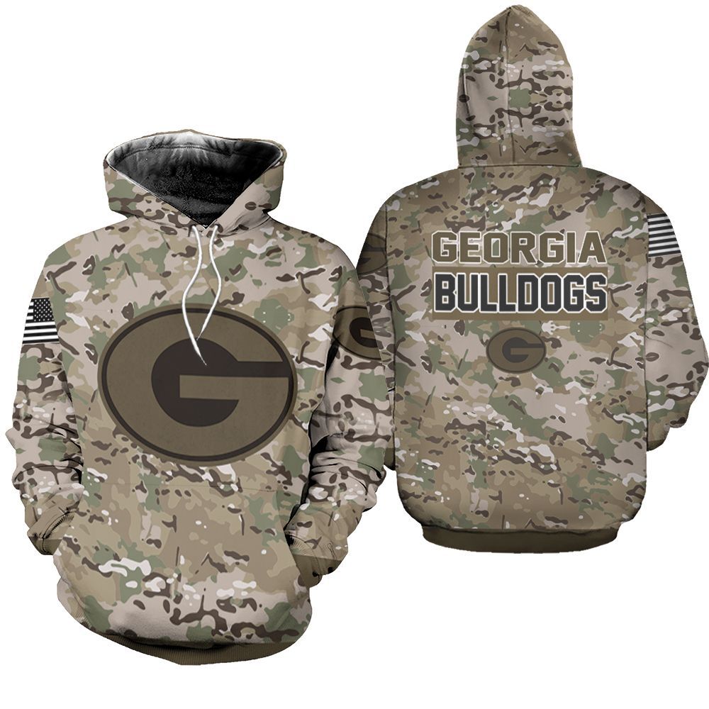 Georgia Bulldogs Camo Pattern 3D All Over print Hoodie, T-shirt, Sweater, Jacket Hoodie 10000