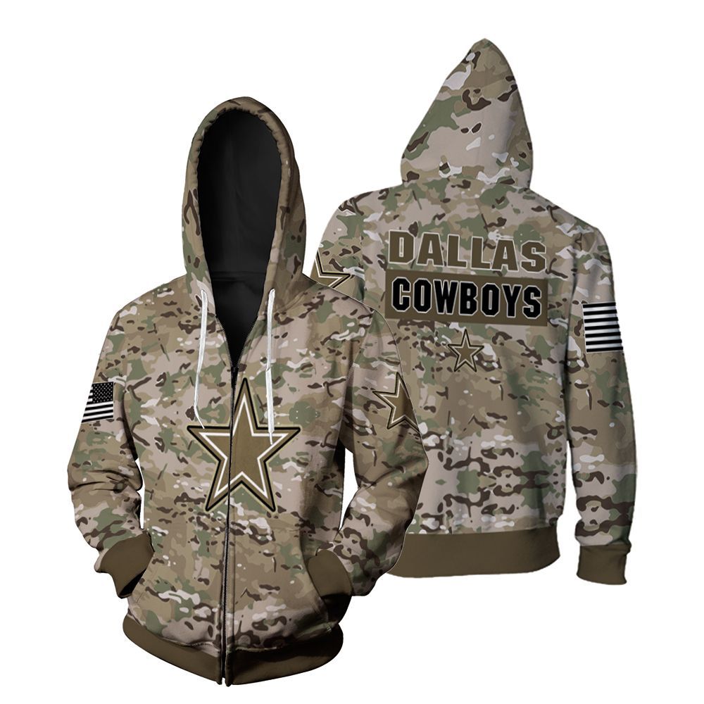 Dallas Cowboys Camouflage Pattern 3D All Over print Hoodie, T-shirt, Sweater, Jacket Jersey Zip Hoodie