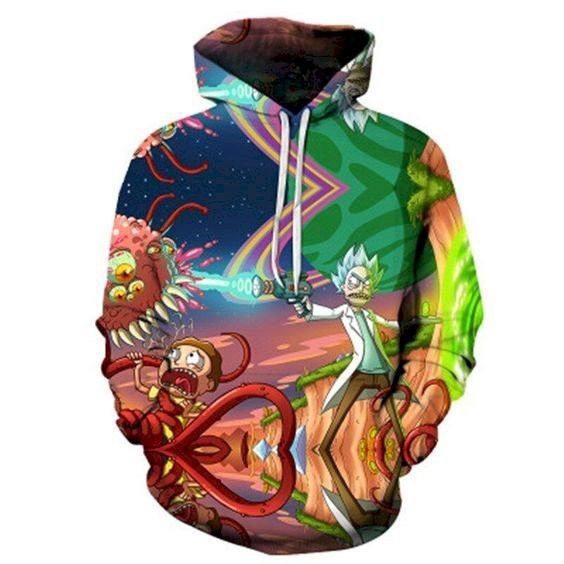 New Camiseta De Rick And Morty Pullover And Ed Custom 3D Pullover Hoodie, Bomber Jacket, Sweatshirt, T-Shirt