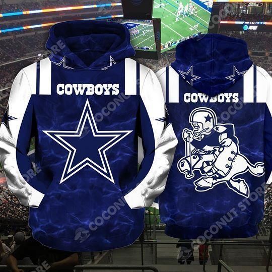 Dallas Cowboys Nlf Mascot Unisex 3D Zip up Hoodie Jacket T-shirt