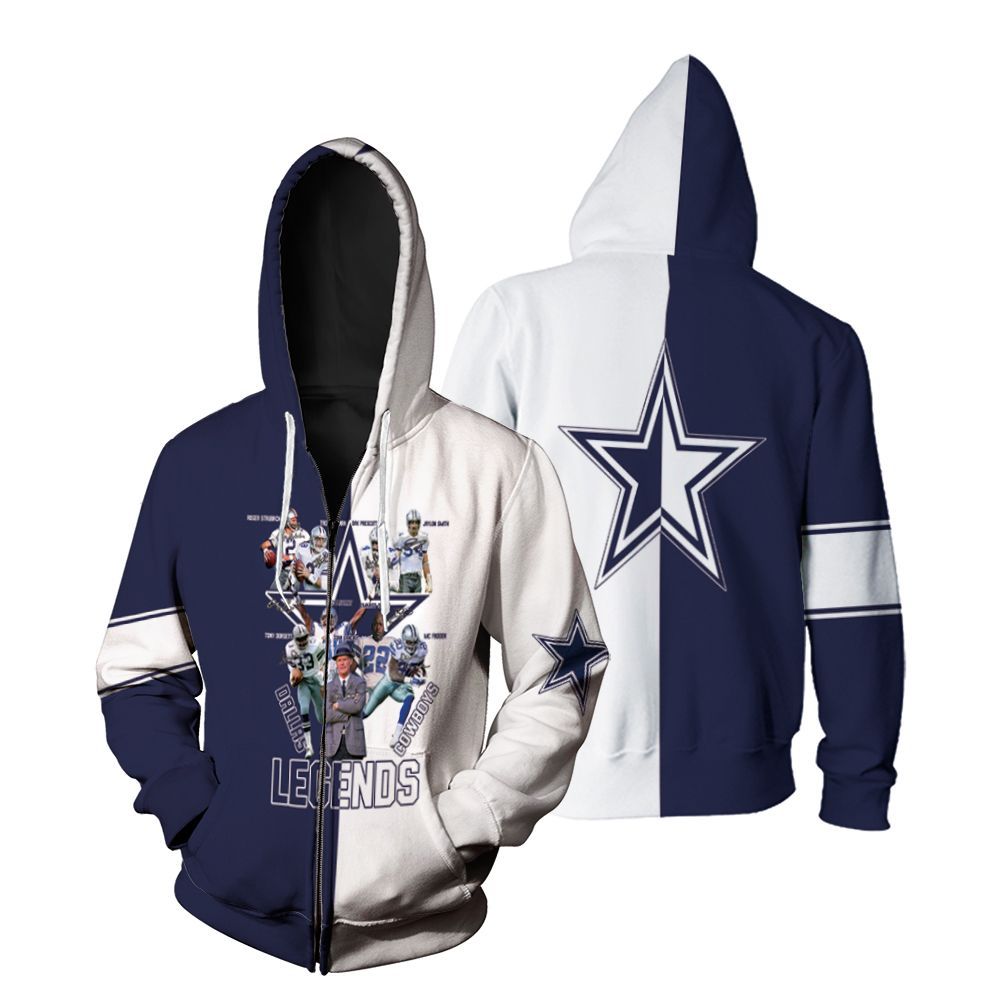 Dallas Cowboys Legends Coach And Players Sgined 3D All Over print Hoodie, T-shirt, Sweater, Jacket Jersey Zip Hoodie