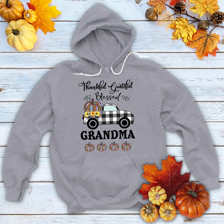 Thankful Grateful Blessed Grandma Hoodie