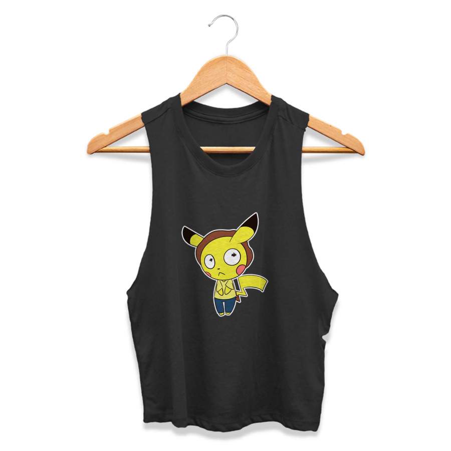 Morty Chu Rick And Morty Pikachu Pokemon CPY Womans Crop Tanktop Tee