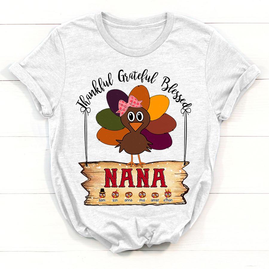 Lovelypod – Thankful, Grateful Blessed Nana T-Shirt