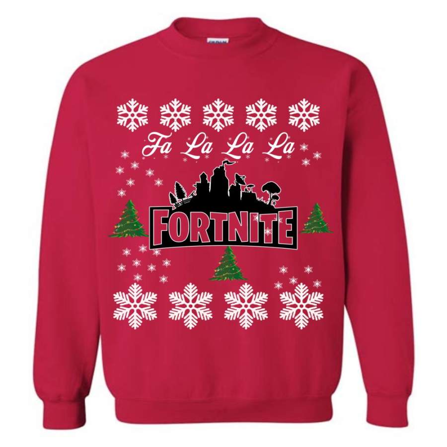 Fortnite Ugly Christmas Sweater Sweatshirt Falalala Funny