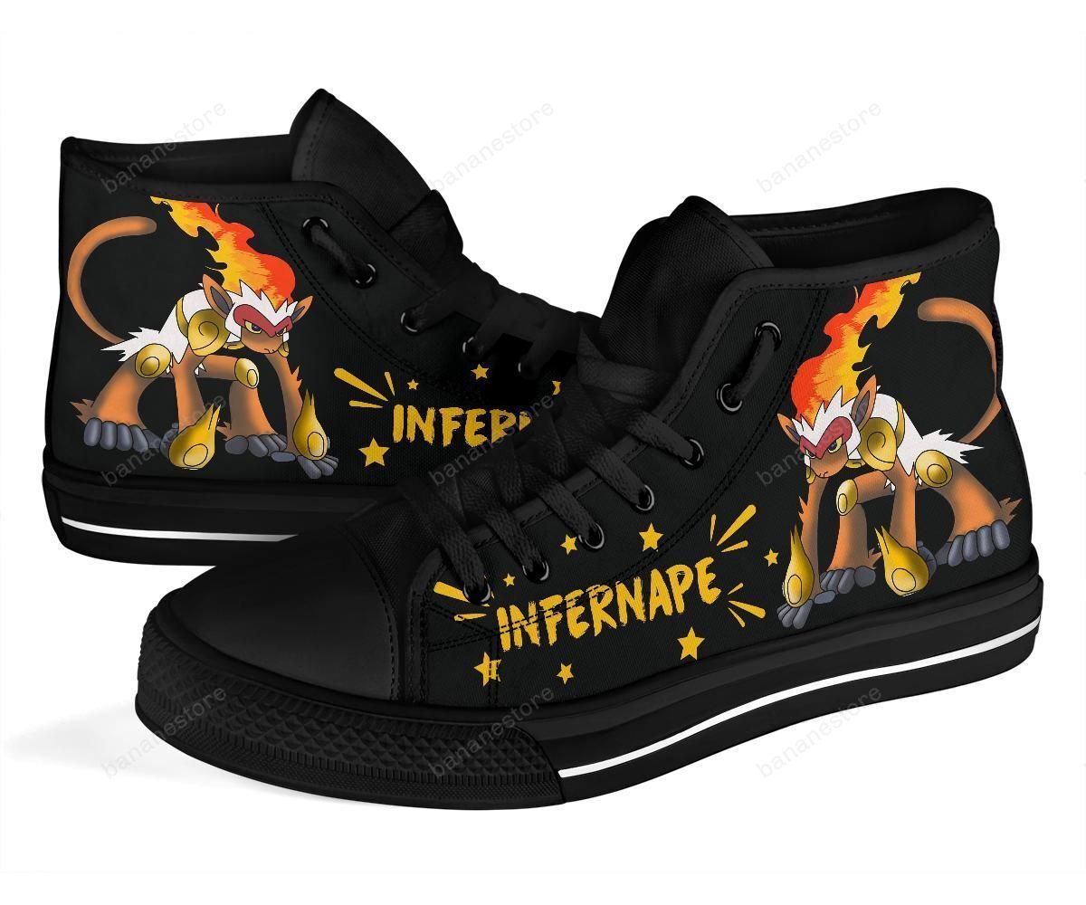 Infernape Sneakers Pokemon High Top Shoes Gift Idea