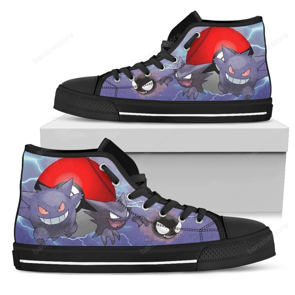 Gengar Sneakers Pokemon High Top Shoes For Fan