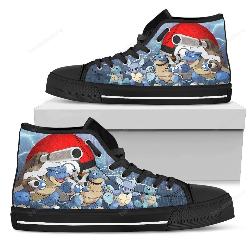 Blastoise Sneakers Pokemon High Top Shoes For Fan