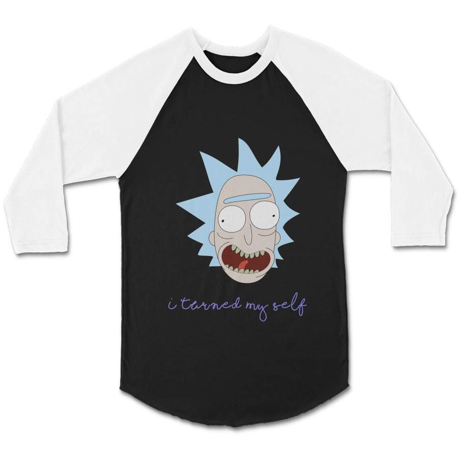 Pickle Rick Parody I Turned Myself Morty Funny Gift For Rick And Morty Fans CPY Unisex 3/4 Sleeve Baseball Tee T-Shirt