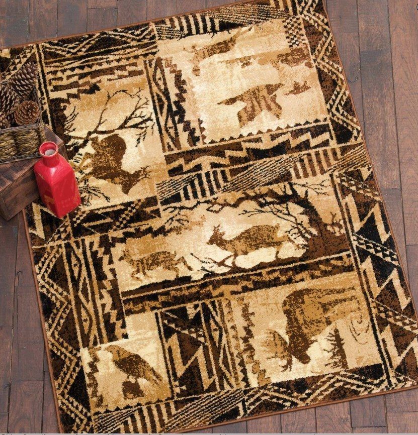 Moose Hunting PR Rug CAMLIUQ