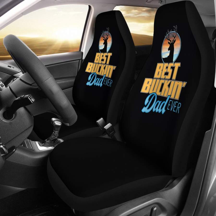 Hunting Best Buckin’ Dad Universal Fit Car Seat Covers