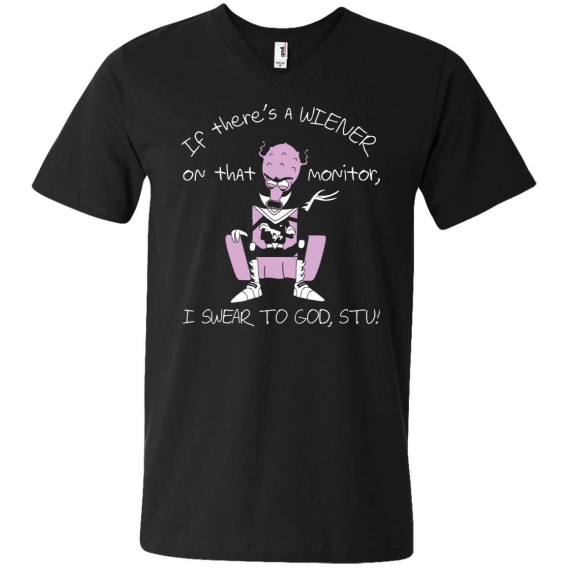 Rick And Morty If Theres A Wiener Men V-Neck T-Shirt