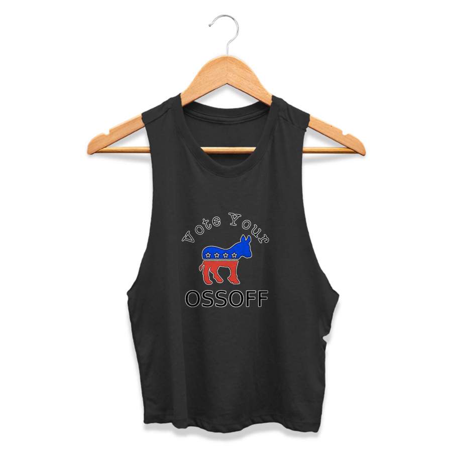 Vote Your Ossoff Flip The Sixth Political Donkey Liberal House Georgia Voters CPY Womans Crop Tanktop Tee