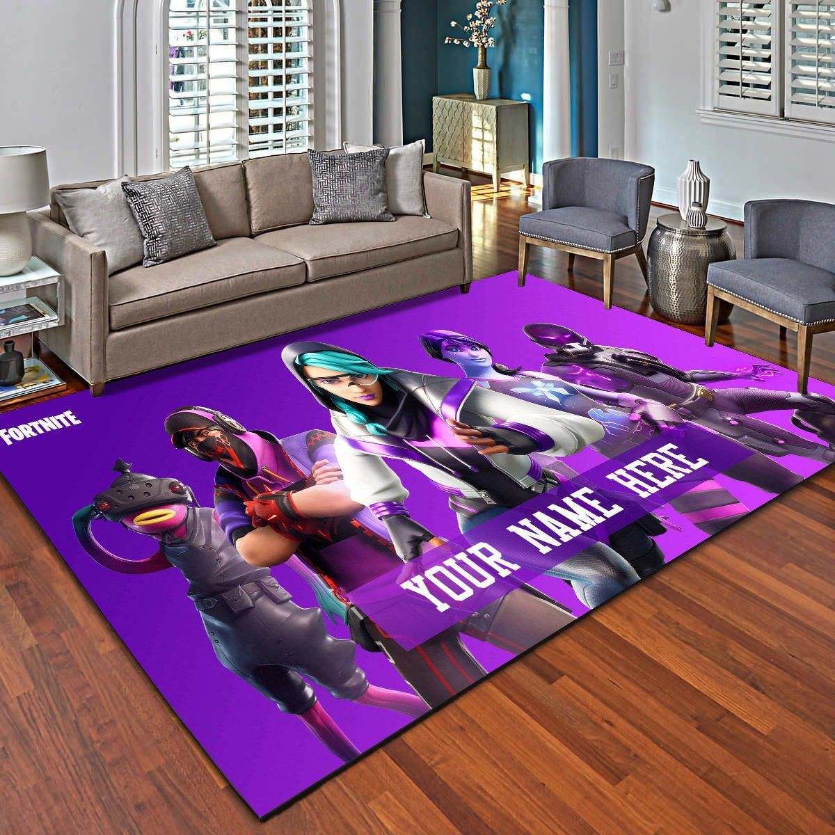 Fortnite Personalized Rug, Living Room Carpet – Customized Floor Mat