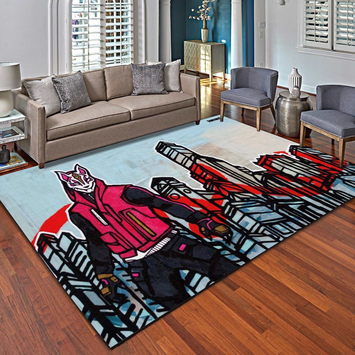 Fortnite Aaron Fox Drift Rug, Living Room Bedroom Carpet