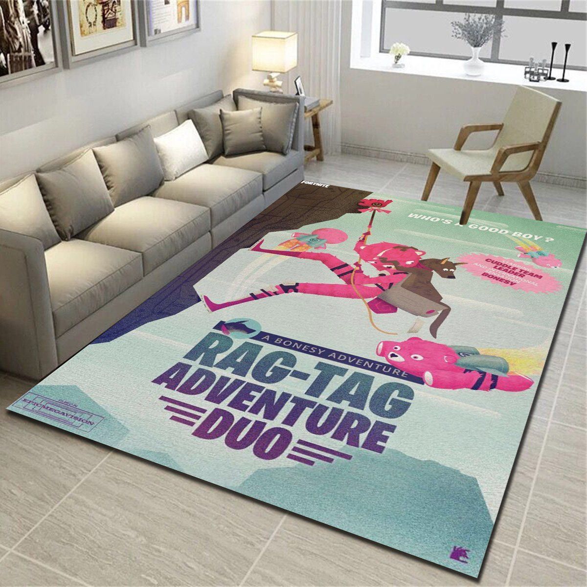 Fortnite Mark Borgions Rag Tag Adventure Duo Rugs, Living Room Carpet