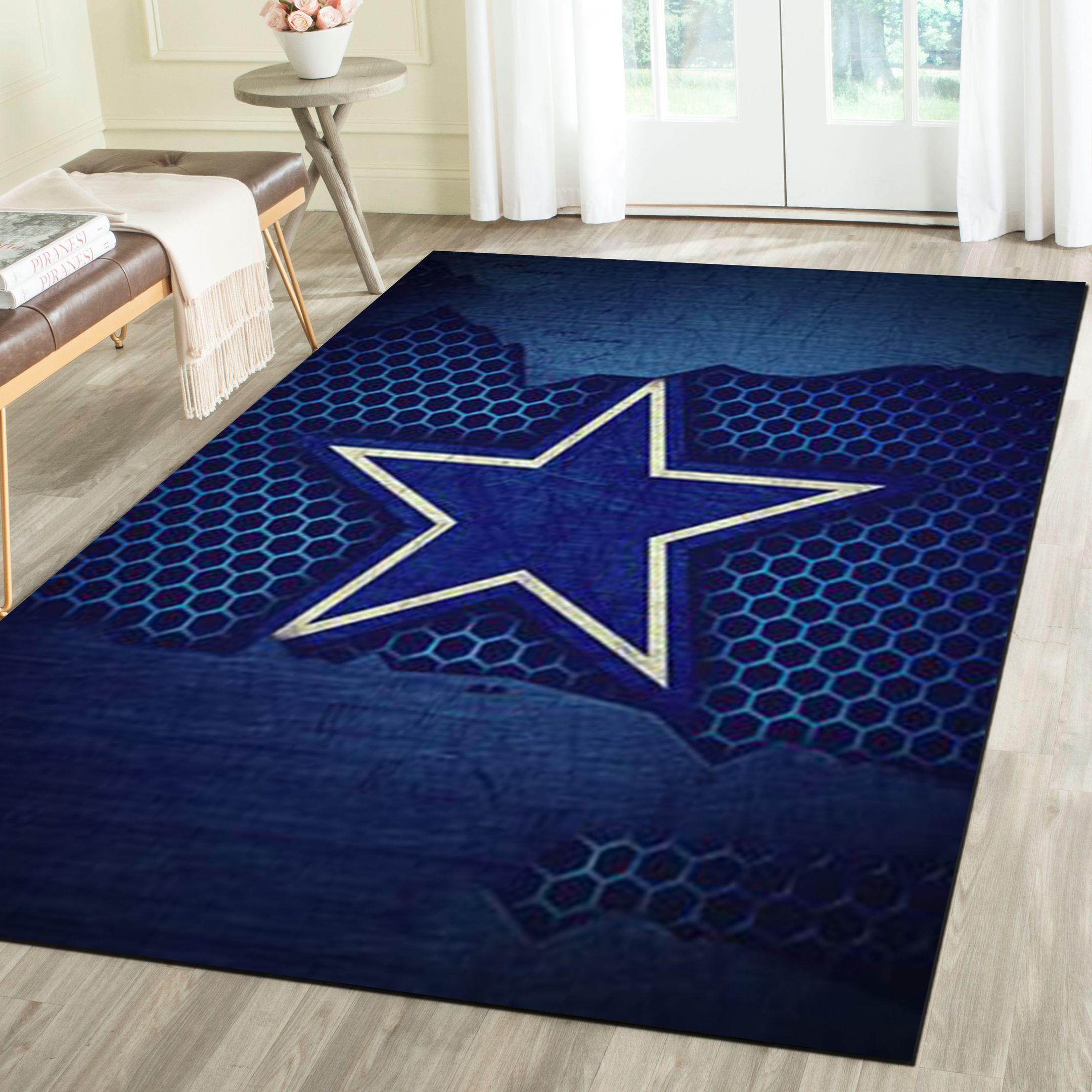 Dallas Cowboys Rug, Football Team Living Room Bedroom Carpet, Sports Floor Mat Home Decor