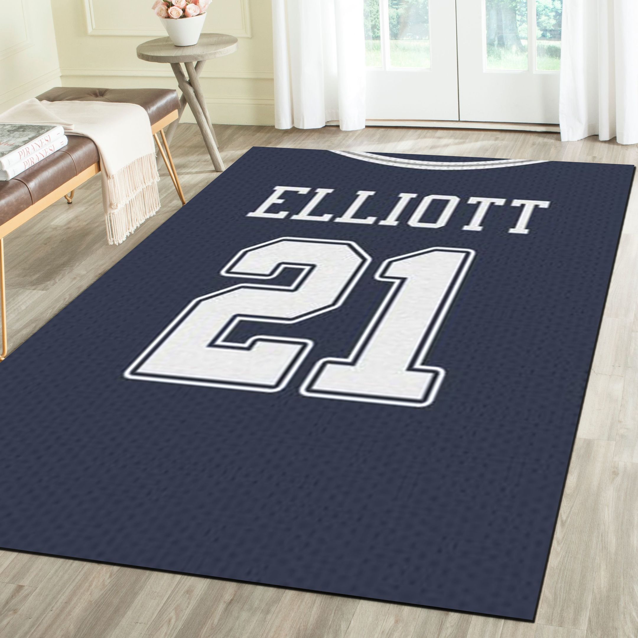 Dallas Cowboys Logo Area Rug, Football Team Living Room Bedroom Carpet, Sports Floor Mat Home Decor