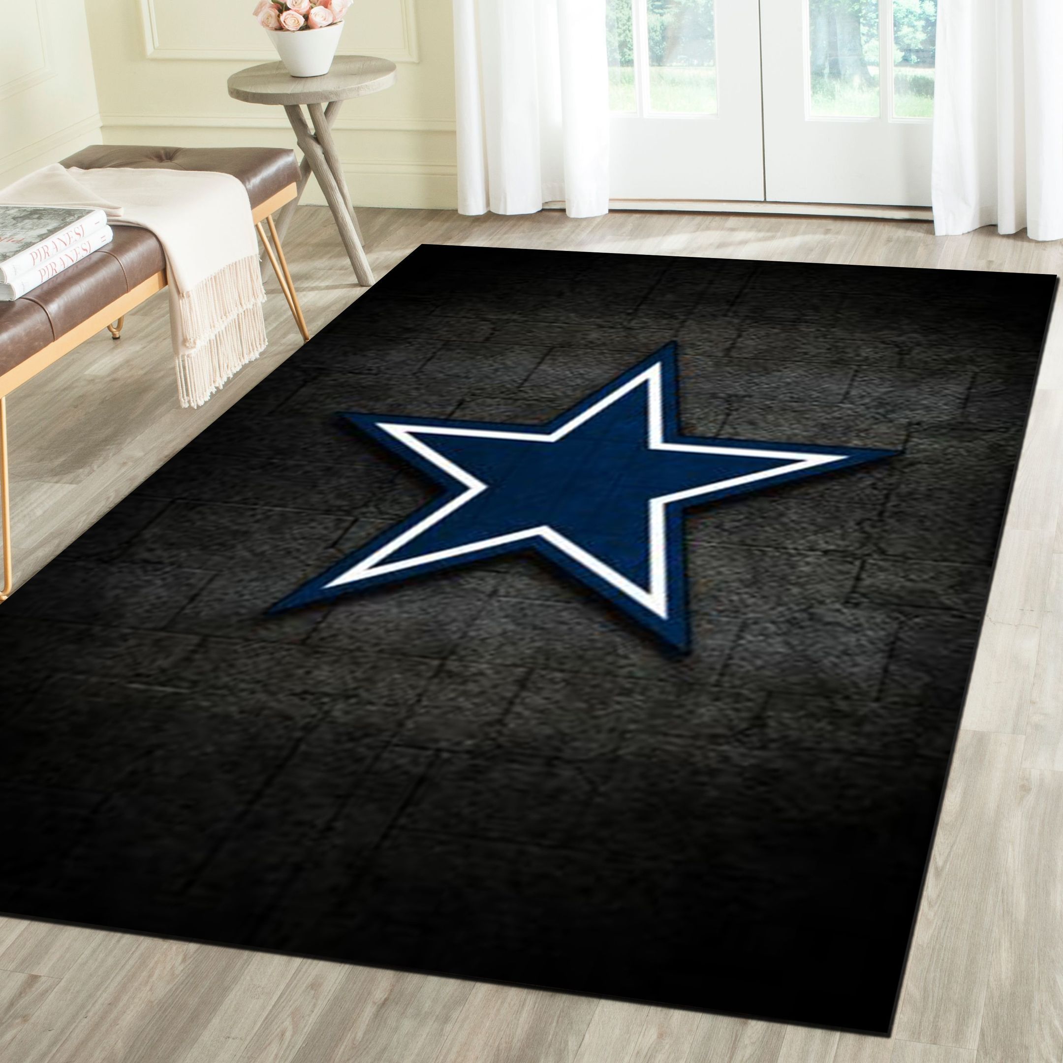 Dallas Cowboys Rug, Football Team Living Room Carpet, Fan Cave Floor Mat