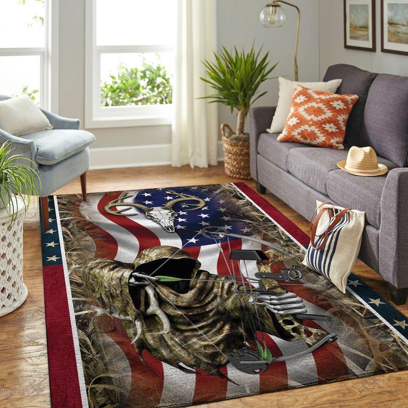 Deer Bow Hunting Rug Area Rug