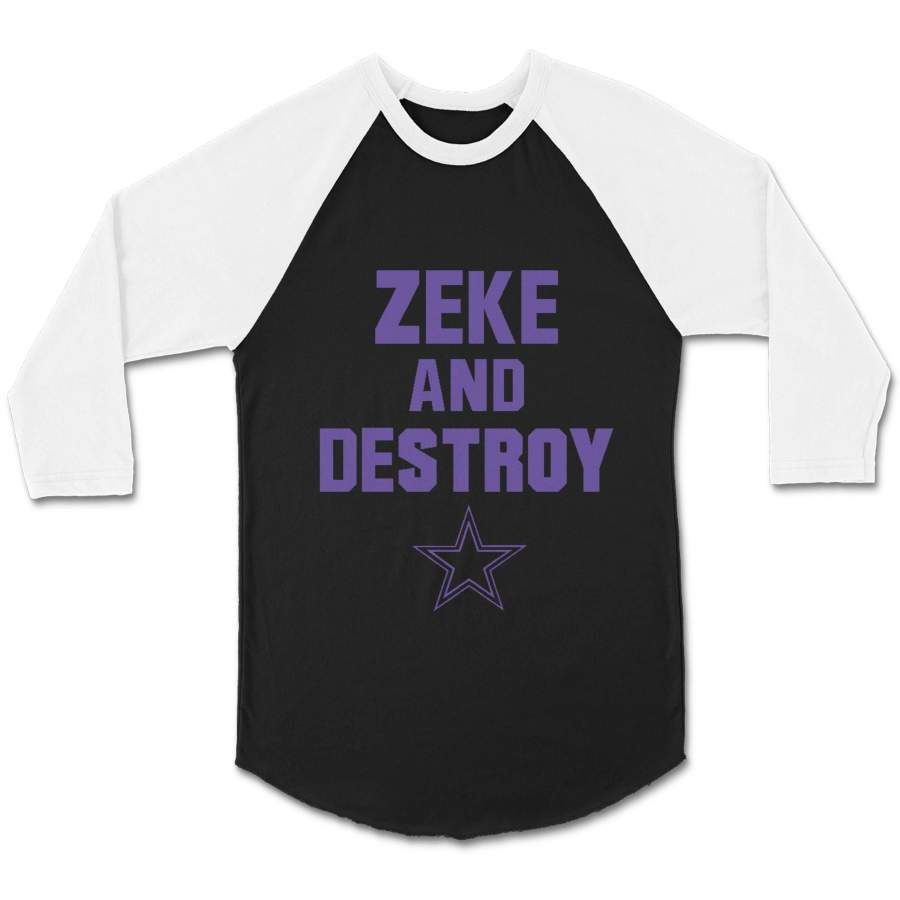 Feed The Zeke Ezekiel Elliott Dallas Cowboys Football Team Funny Humor CPY Unisex 3/4 Sleeve Baseball Tee T-Shirt