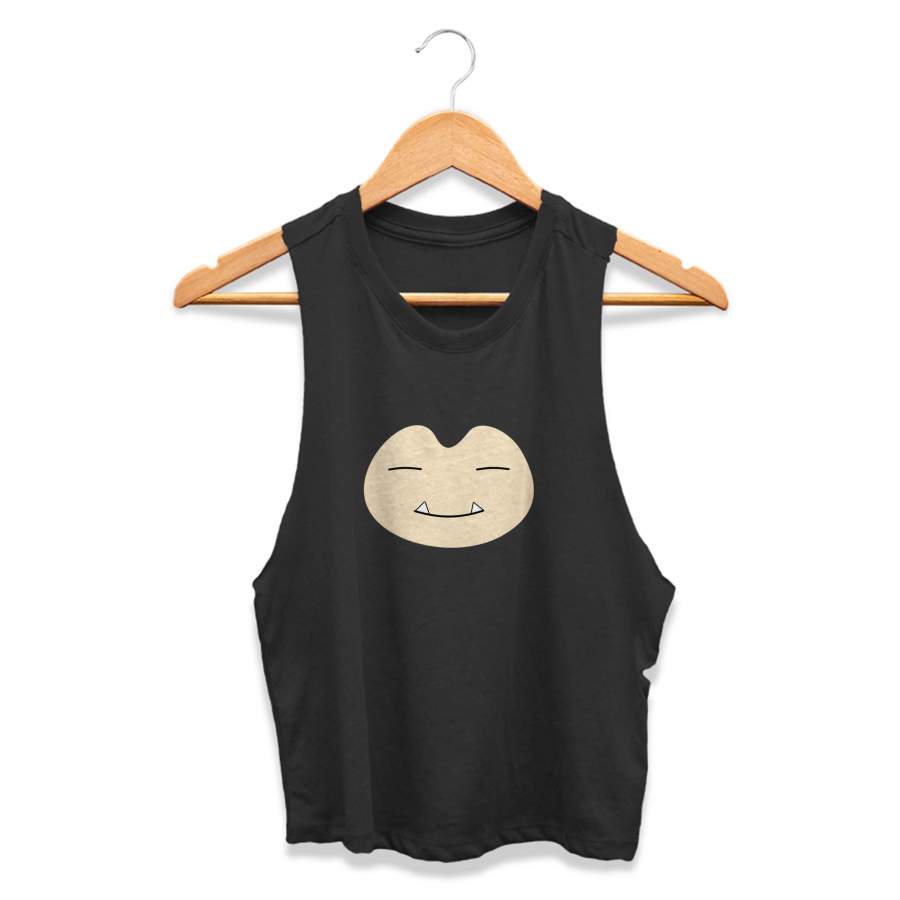 Snorlax Face Pokemon Go Cosplay Parody Mystic Valor Instinct CPY Womans Crop Tanktop Tee