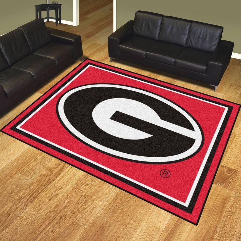 Georgia Bulldogs Area Rug Football Living Room Carpet Sports Home Floor Decor 1912074