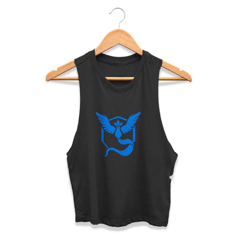 Pokemon Go Team Mystic Articuno CPY Womans Crop Tanktop Tee