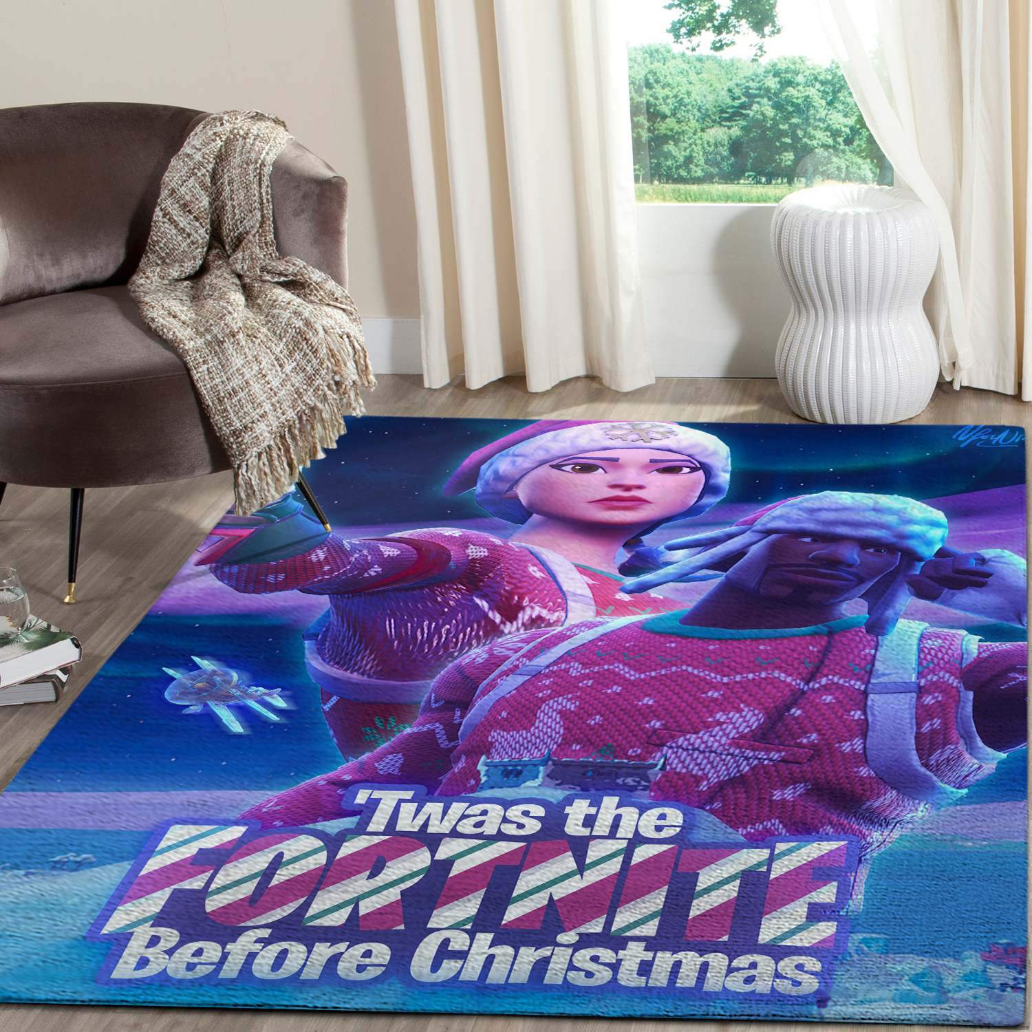 Fortnite Merry Chritsmas Gaming Area Rugs Living Room Carpet Christmas Gift Floor Decor RCDD81F33717