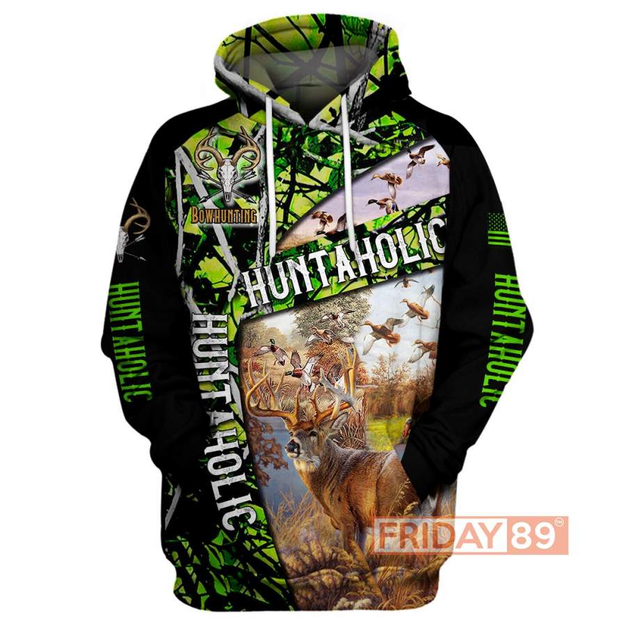 Hunting Aholic Deer hunting All Over Hoodie