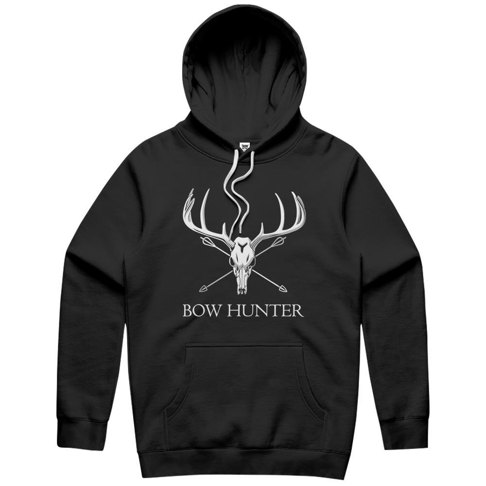 Bowhunter Deer Skull Minimalist Hunting Hoodie