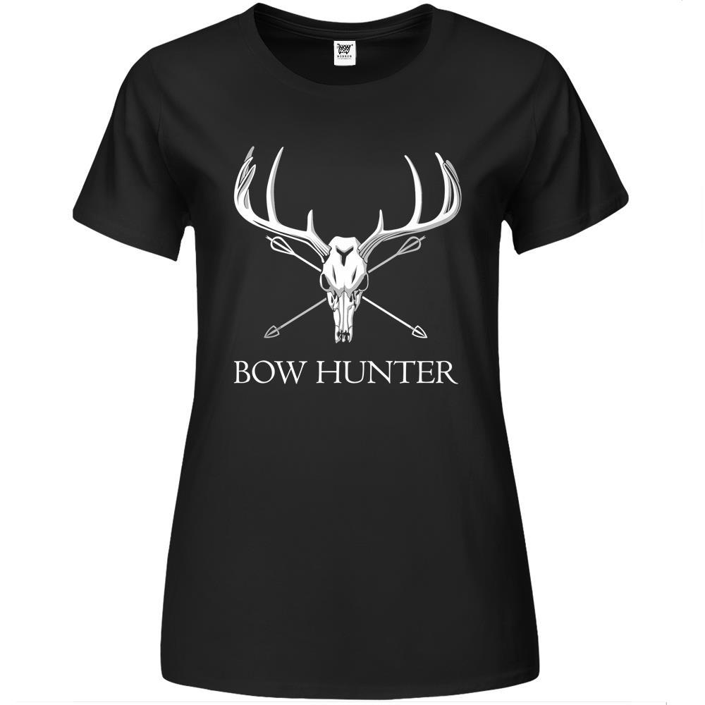 Bowhunter Deer Skull Minimalist Hunting Premium Womens Premium Womens T Shirts