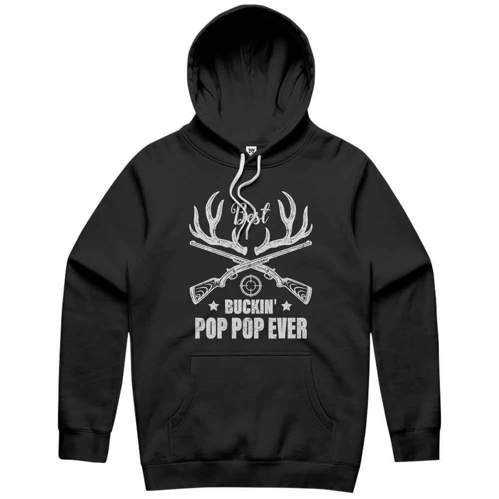 Mens Best Buckin’ Pop Pop Ever Deer Hunters Hunting Fathers Day Hoodie