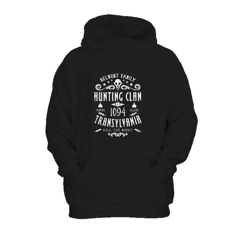 Classic Nes Video Game Inspired Castlevania Simon Belmont Hunting Clan Hoodie