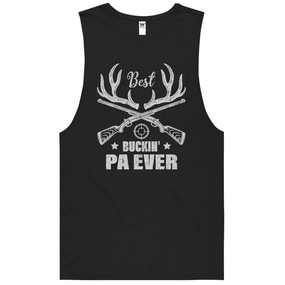 Mens Best Buckin’ Pa Ever Deer Hunters Hunting Father’s Day Tank Top