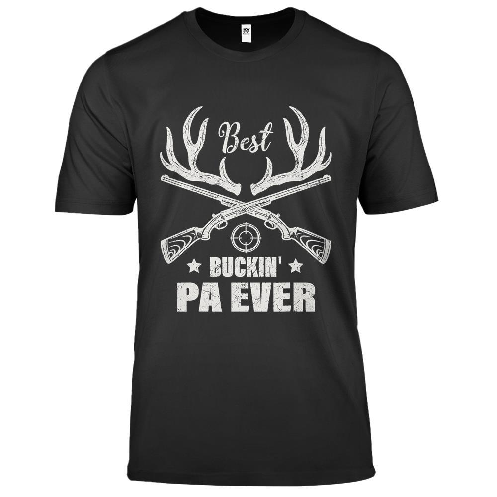 Mens Best Buckin’ Pa Ever Deer Hunters Hunting Father’s Day Premium T Shirts