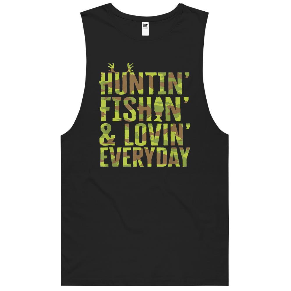 Hunting Fishing Loving Every Day For Dad, Fathers Day Camo Tank Top