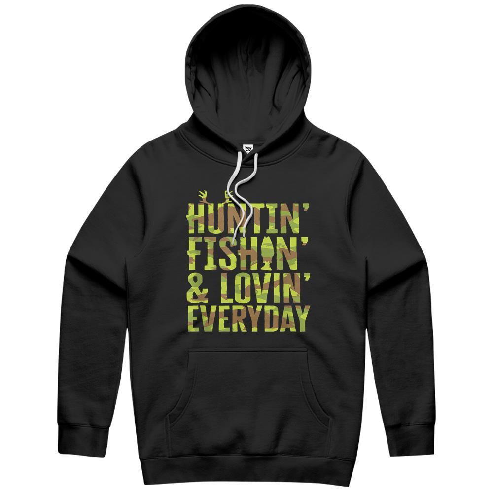 Hunting Fishing Loving Every Day For Dad, Fathers Day Camo Hoodie