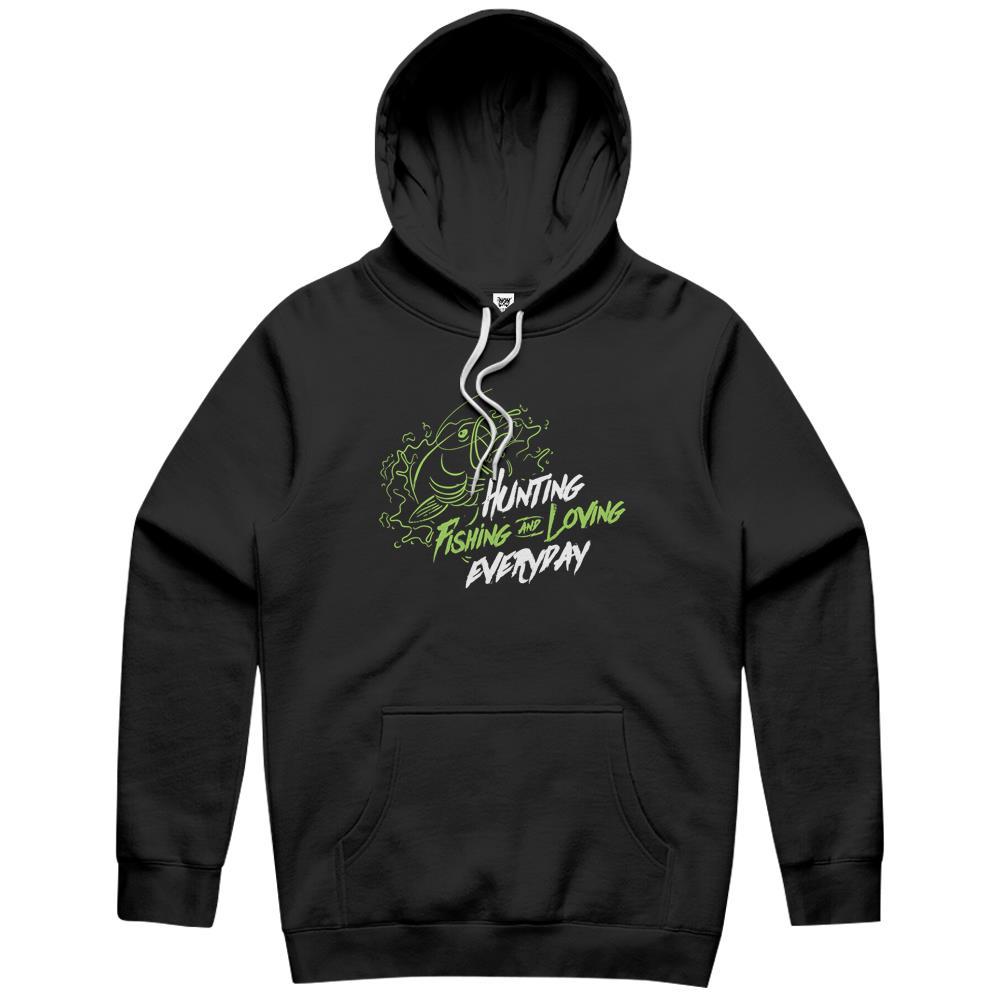 Hunting Fishing And Loving Everyday Large Mouth Bass Hoodie