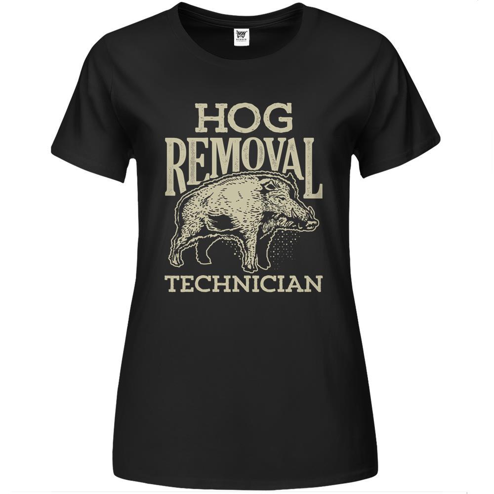 Hog Removal Technician Boar Hunting Vintage Pig Gift Premium Womens Tshirts