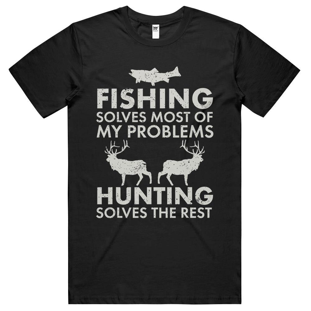 Funny Fishing And Hunting Gift Christmas Humor Hunter Cool T Shirts